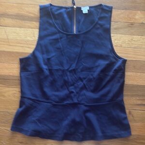 J. Crew Blue Sleeveless Peplum Crop Tank Top